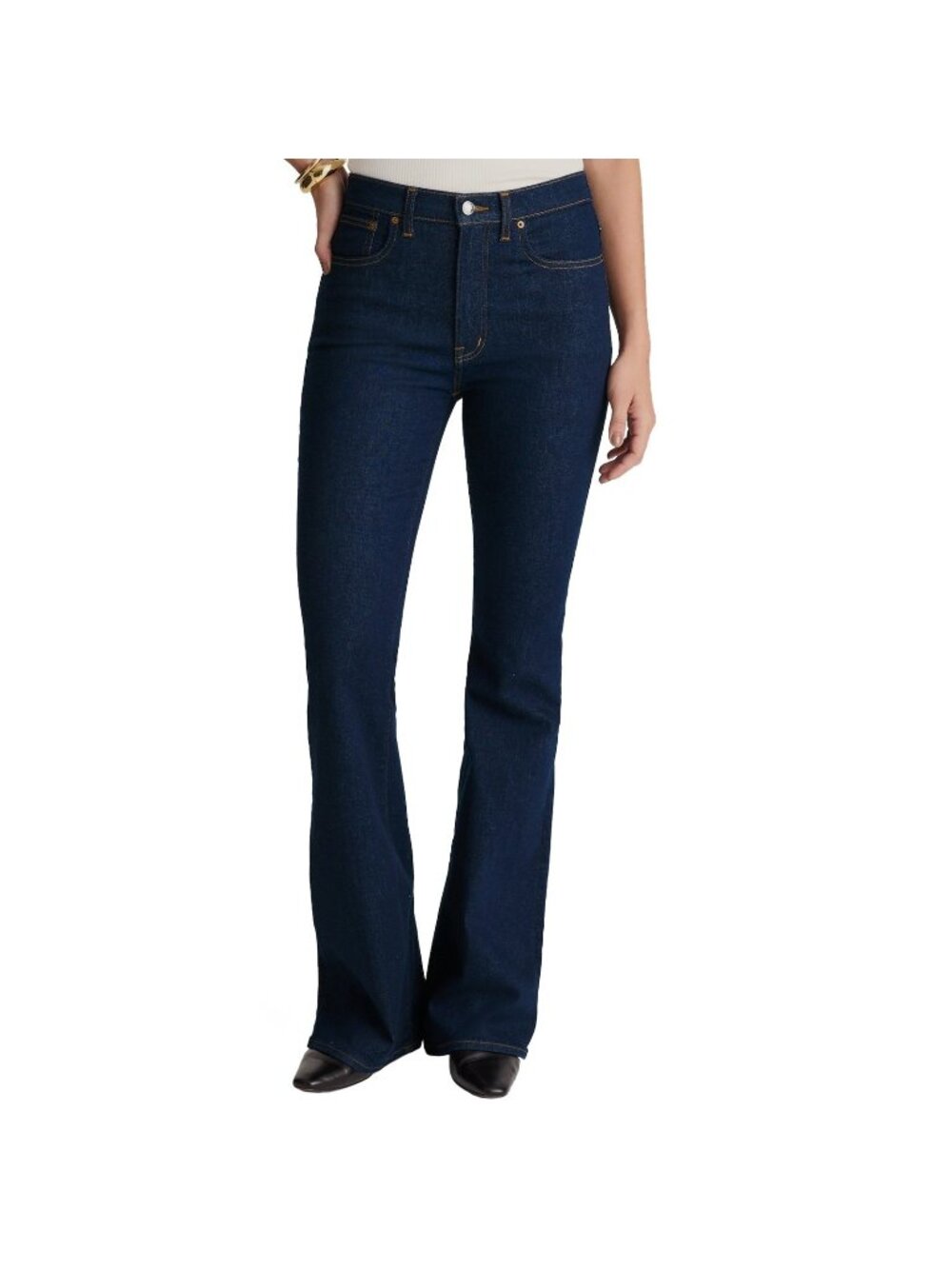 Madewell The Stretch Flare Jean Magic Pockets Dark Wash Size W 25 X 31